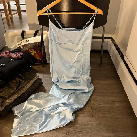 Elegant Blue Women's Dress - Picture 6 of 12